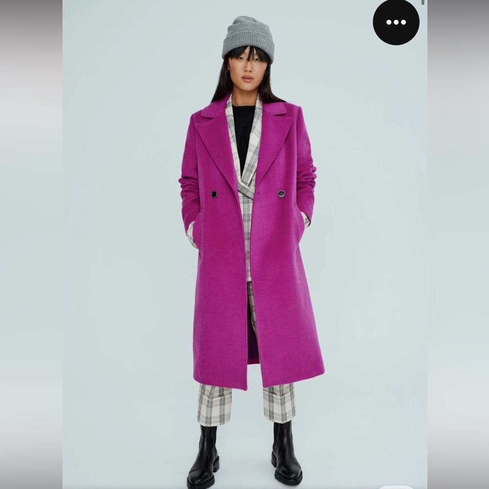 Noize Sloane coat in magenta